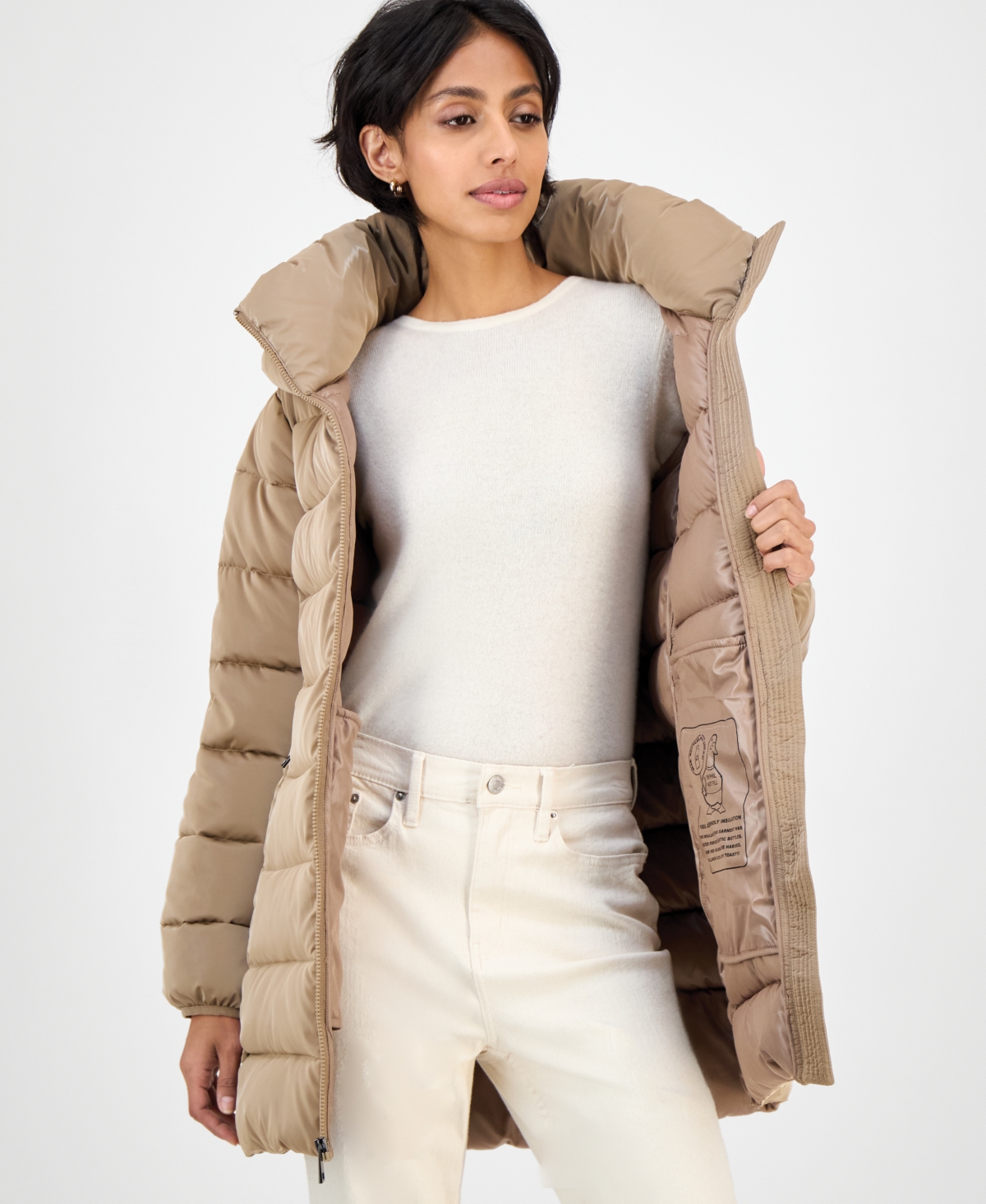Bcbgmaxazria Women's Hooded Puffer Coat In Brown