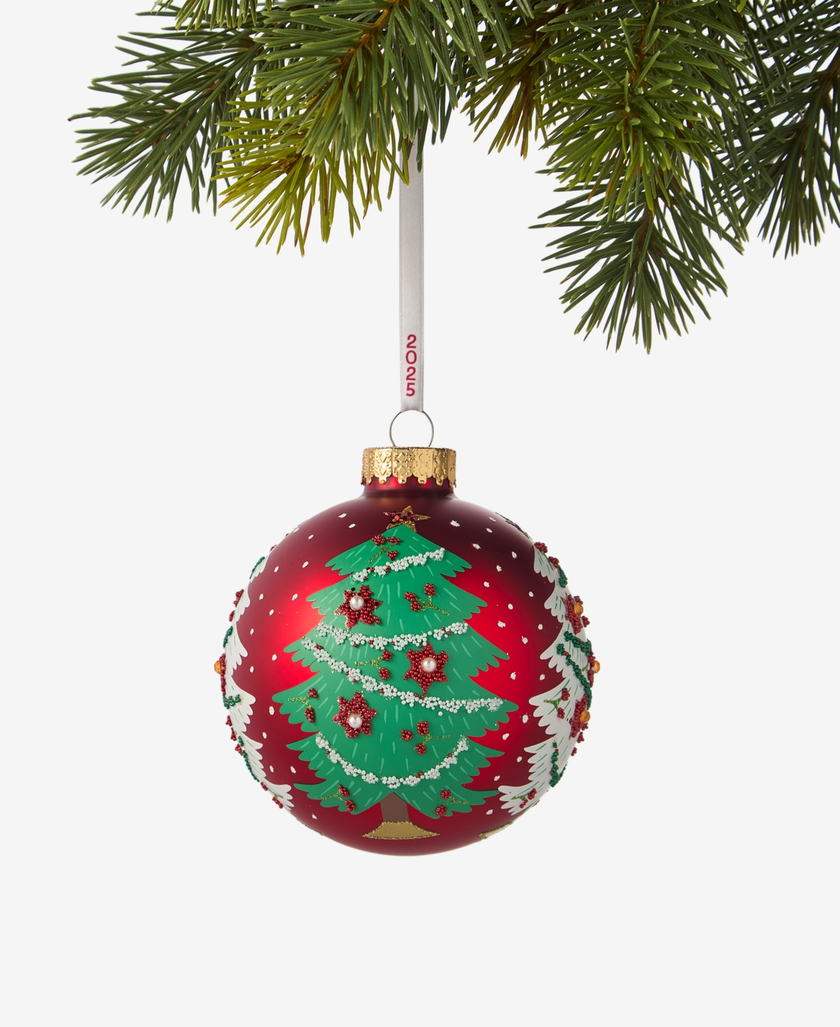 Holiday Lane Heritage Christmas Tree Ball Ornament, Macy's Exclusive In Transparent