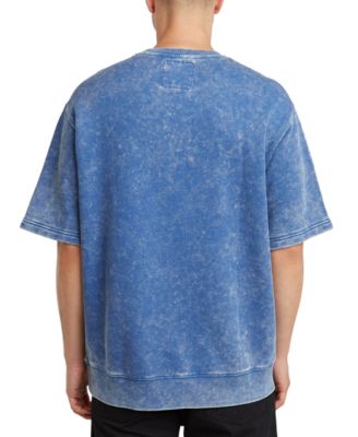 Мужская толстовка свободного кроя G-Star RAW с коротким рукавом для кислотной стирки