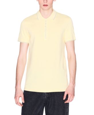 Armani Exchange Stretch Quarter-Zip Short Sleeve Polo Shirt