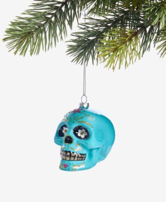Day of the Dead Glass Skull Ornament, Macy's Exclusive