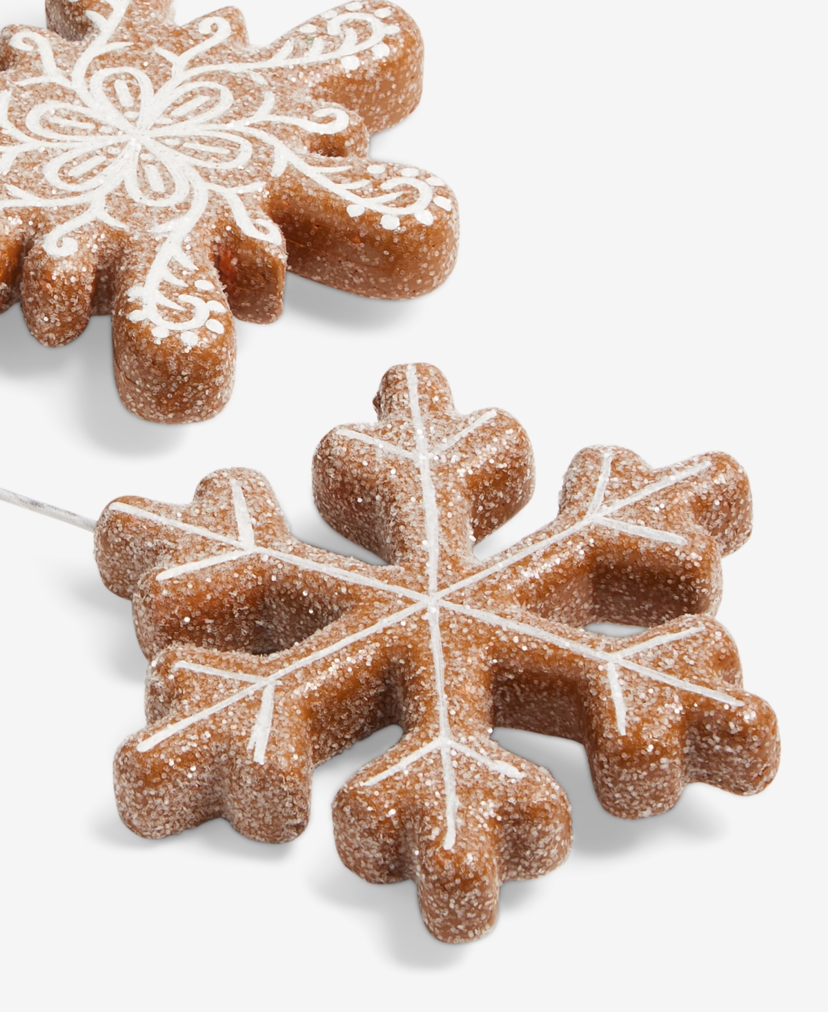 Holiday Lane Gingerbread Village Snowflake Pick Ornament, Macy's Exclusive In Brown
