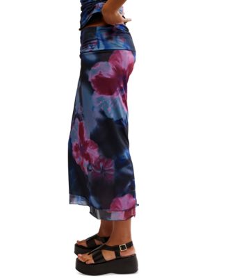 Women's Sunset Mesh Maxi Skirt