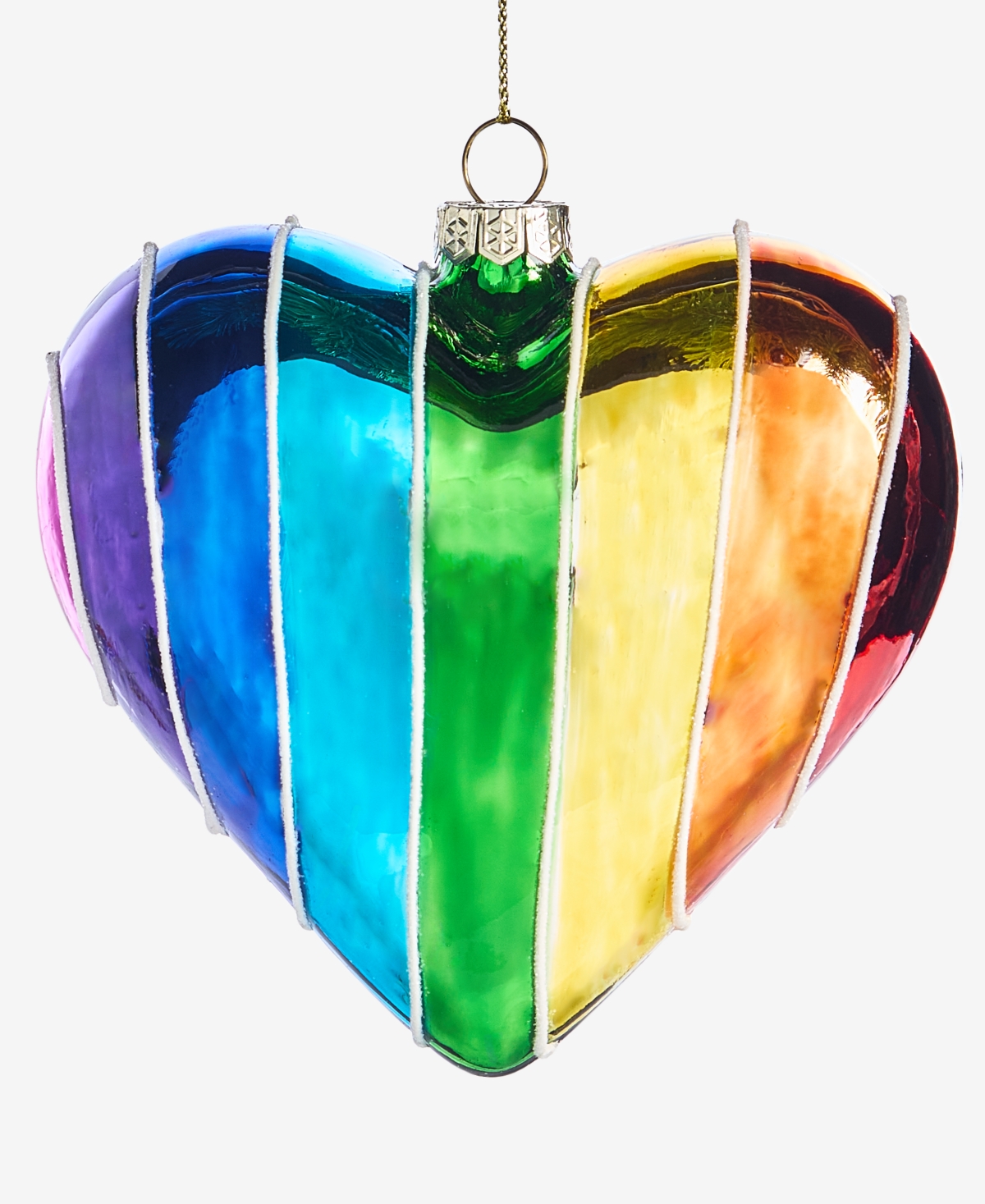 Holiday Lane Love Is Love Rainbow Heart Ornament, Macy's Exclusive In Transparent