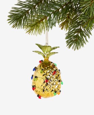 Holiday Lane - Hawaii Glass Decorated Pineapple Ornament