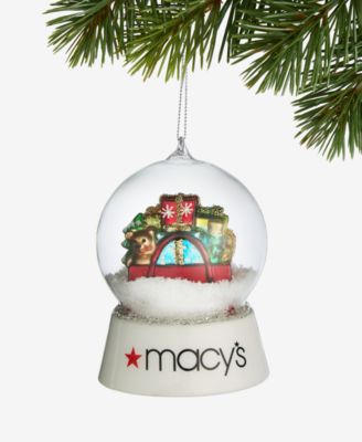 Holiday Lane - Regional Macy's Gift Bag Snow Globe Ornament