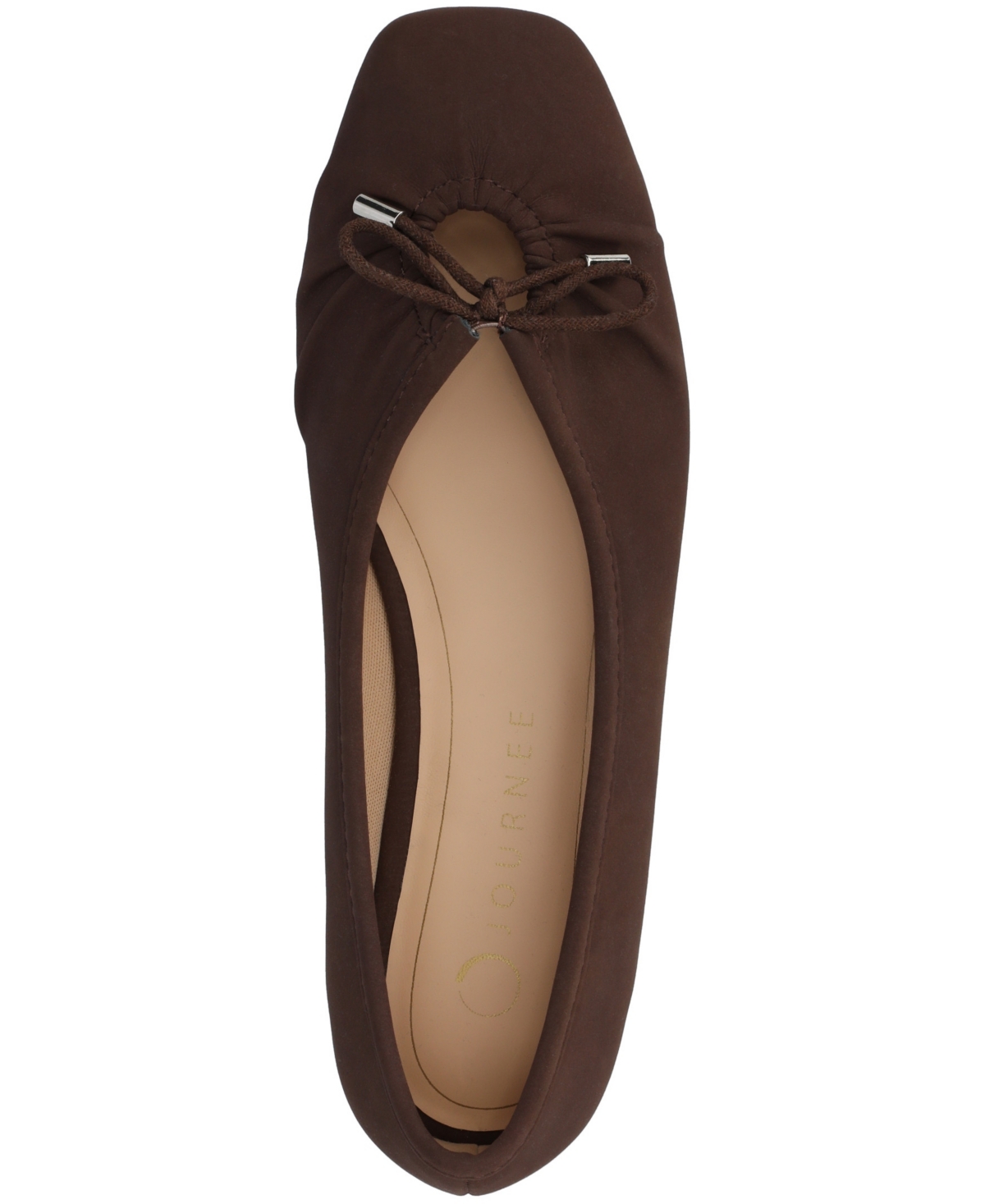 Journee Collection Women's Callee Ballet Bow Slip On Dress Flats In Brown