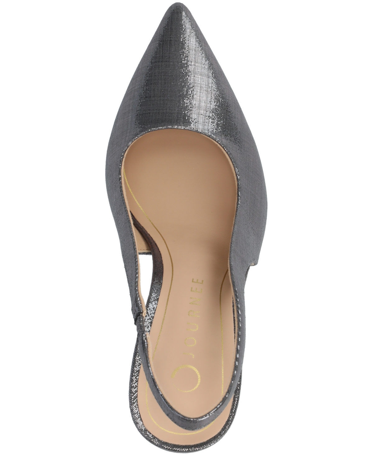 Journee Collection Women's Elenney Pointed Toe Slingback Pumps In Gray
