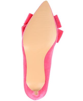 Journee Womens Crystol Medium and Wide Width Slip On Low Stiletto Pointed Toe Evening Pumps