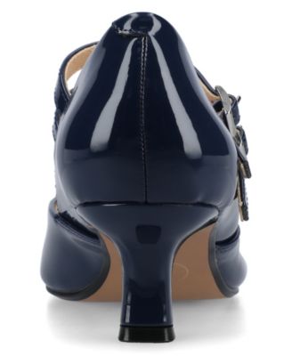 Women's Carnation Pointed Toe Mary Jane Pumps