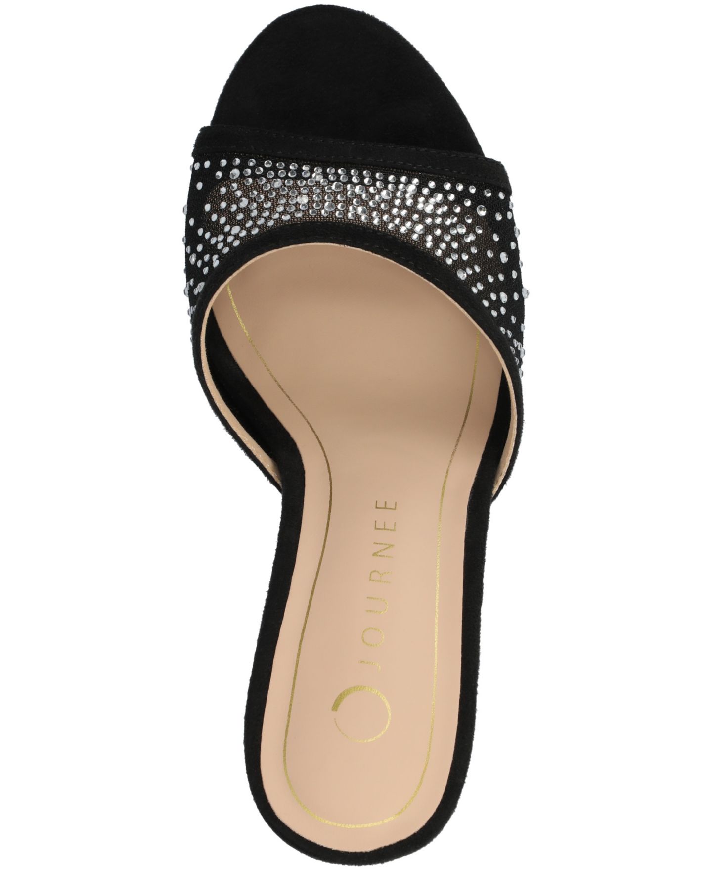Женские туфли Journee Collection Hensley Embellished Mesh Dress Pumps, цвет: Чёрный — фото 4