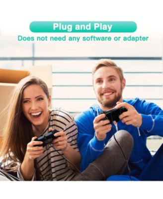 Wired Dual Vibration Game Controller for Sony PlayStation 2 – Ergonomic Design, 6FT Cable, High Precision Joysticks (Black)