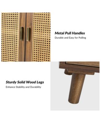 Mid-century Modern Pidcock Contemporary Door Accent Cabinet with Rattan