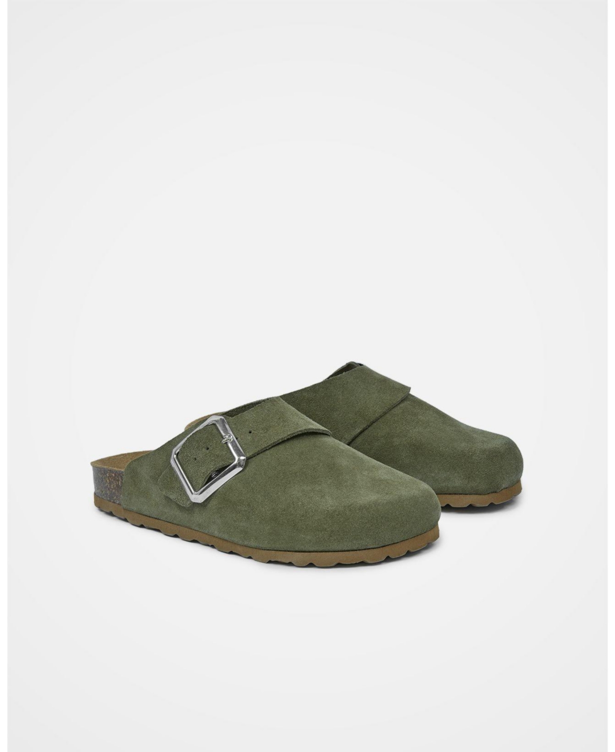 Slip On Clog - Olive suede