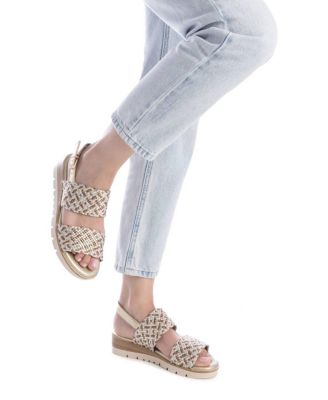 Women's Double Strap Flat Sandals By XTI