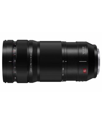LUMIX S PRO 70-200mm f/4 O.I.S. Lens for L Mount, Bundle with Takama 3-Section Aluminum Video Tripod with Fluid Head, Cleaning Kit, Cleaning