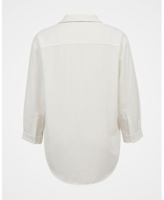 Women's Linen Blend Relaxed Shirt