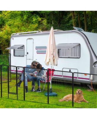 Slickblue Adjustable Height Dog Playpen with Lockable Door – Spacious Pet Play Area for Dogs