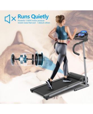 Foldable Electric Treadmill with LCD Display & Heart Rate Sensor – Easy Storage and Tracking