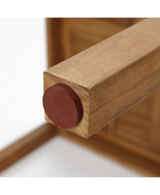 Outdoor Acacia Wood 37-Inch Counter Height 4-Person Dining Table