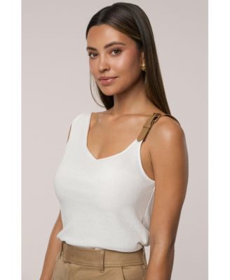 Women's Shanti Faux Buckle Top