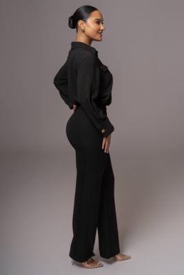 Women's Black Stella Button Up Shirt