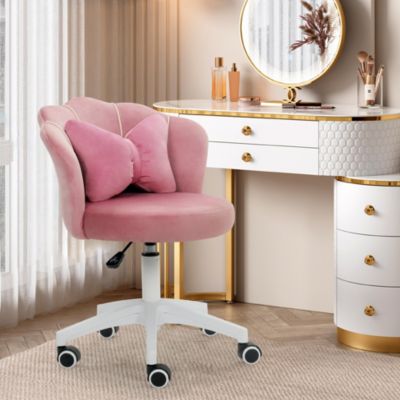 Modern Velvet Task Chair 360 Swivel Adjustable Height Office Chair