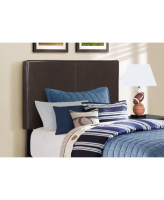 Solid Wood Twin Upholstered Faux Leather Bed Frame