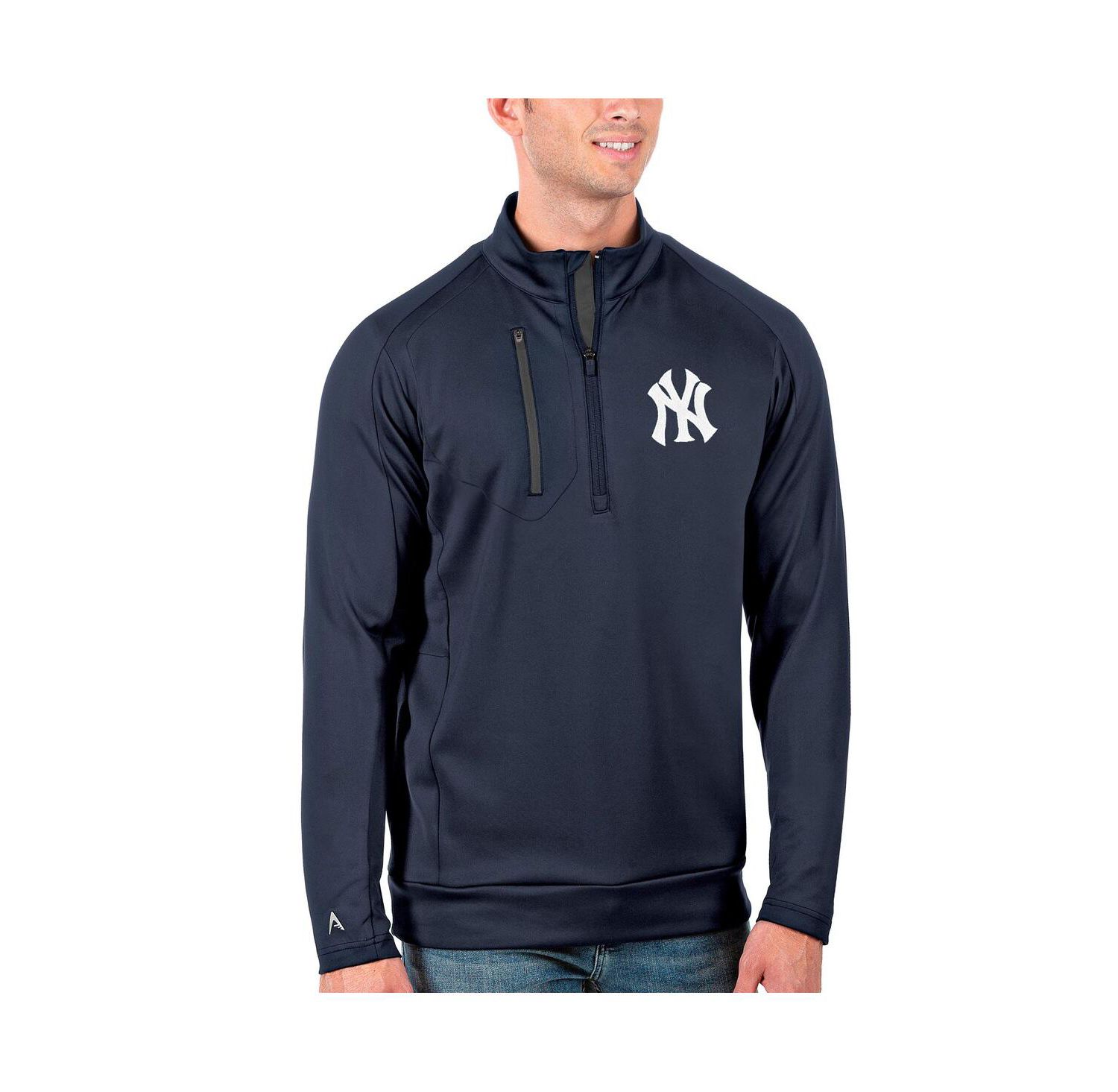 Men's Navy/Gray New York Yankees Generation Quarter-Zip Pullover Sweatshirt