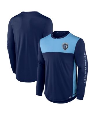 Fanatics - Men's Navy/Blue Sporting Kansas City Striker Long Sleeve T-Shirt