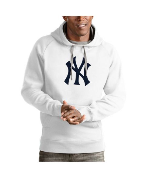 Мужское худи Antigua White New York Yankees Victory Pullover Team Logo
