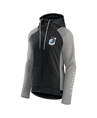 Women's Black/Gray Minnesota United FC Interlock Lightweight Full-Zip Jacket