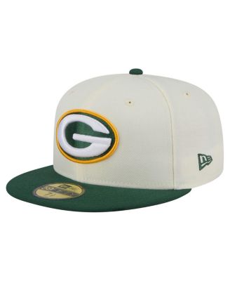 New Era - Men's White/Green Green Bay Packers Main 59FIFTY Fitted Hat