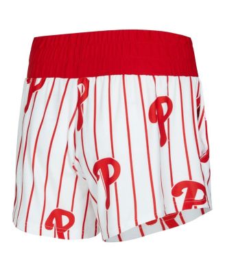 Women's White Philadelphia Phillies Pinstripe Record Tank and Shorts Set