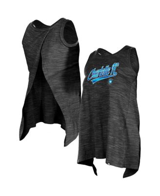 5th & Ocean - Women's by Black Charlotte FC Athletic Cross Back Tank Top