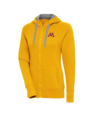 Antigua - Women's Gold Minnesota Golden Gophers Victory Full-Zip Hoodie