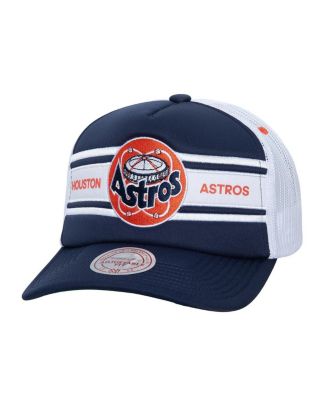 Мужская регулируемая шляпа дальнобойщика Mitchell & Ness темно-синего цвета Houston Astros Sideline