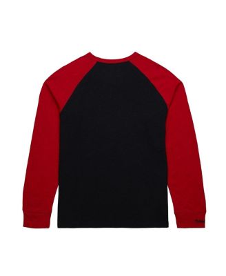 Мужская черно-красная футболка реглан New Jersey Devils Legendary Slub с длинным рукавом Mitchell & Ness