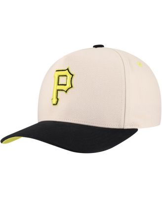 Men's Cream Pittsburgh Pirates Overspray Pro Pinch Snapback Hat