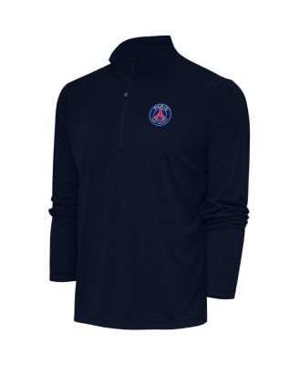 Мужская толстовка-пуловер с застежкой на четверть молнии Antigua темно-синего цвета от Paris Saint-Germain Statement
