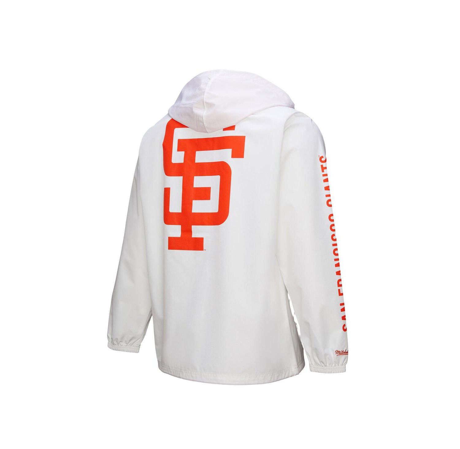Men's White San Francisco Giants Vintage Full-Snap Hooded Coaches Jacket