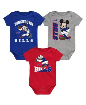 Outerstuff - Baby Boys and Girls 3-Pack Buffalo Bills 3-Peat Bodysuit Set