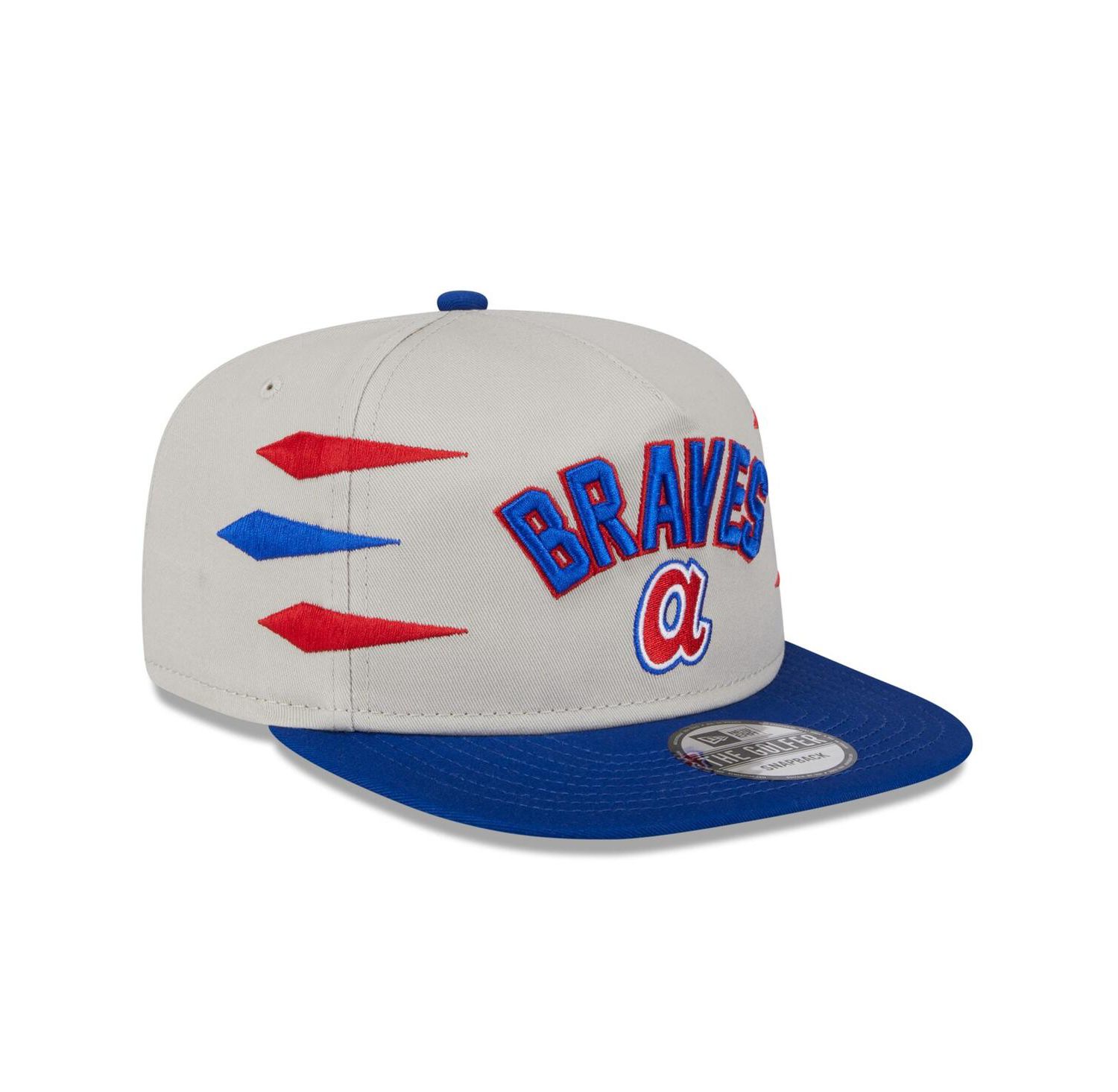 Men's Cream Atlanta Braves Iron Golfer Snapback Hat