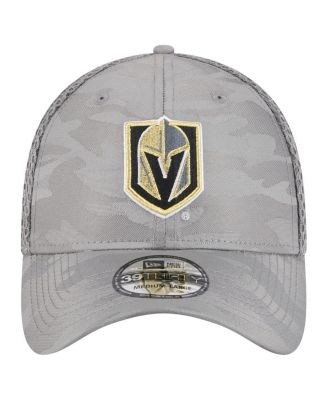 Мужская серая кепка Vegas Golden Knights Active с тонким камуфляжем New Era Flex 39-го размера.