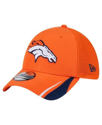 New Era - Men's Orange Denver Broncos Game Day Linear 39THIRTY Flex Hat