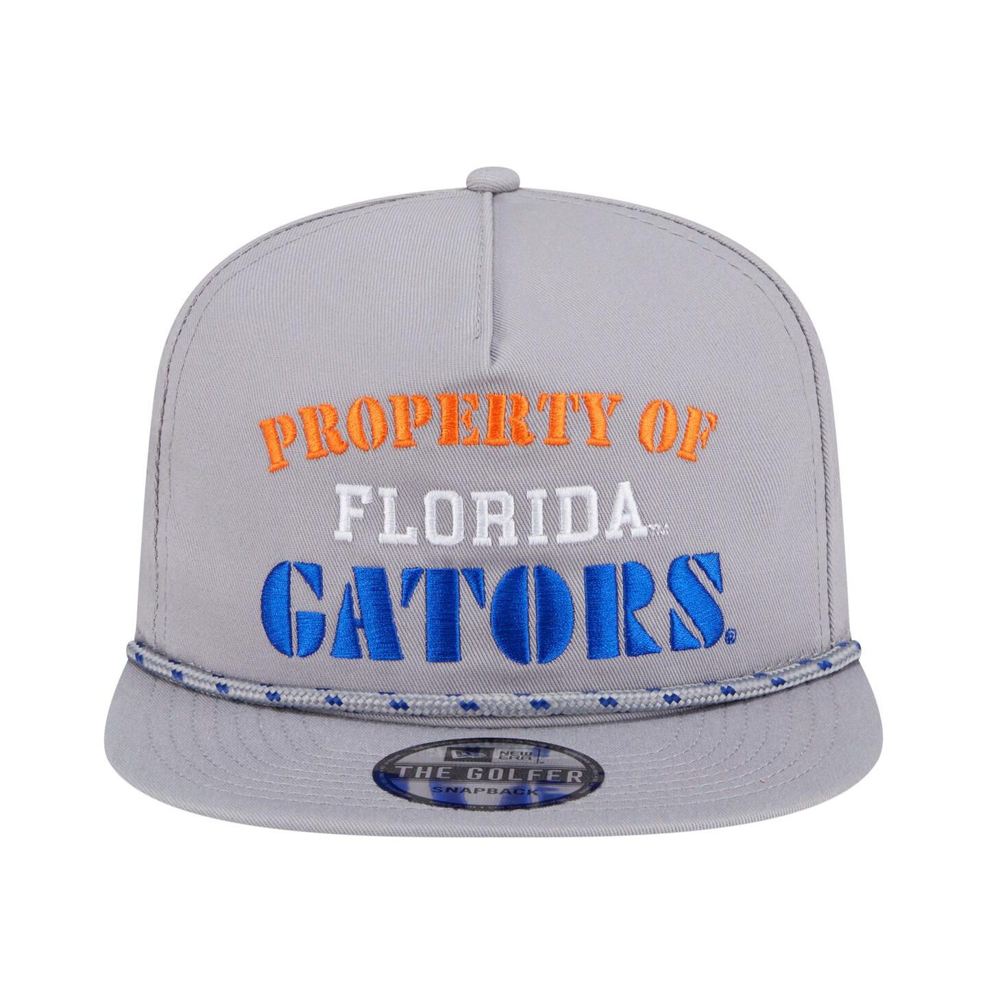 Мужская кепка New Era Gray Florida Gators Golfer Vintage Adjustable Hat — фото 2