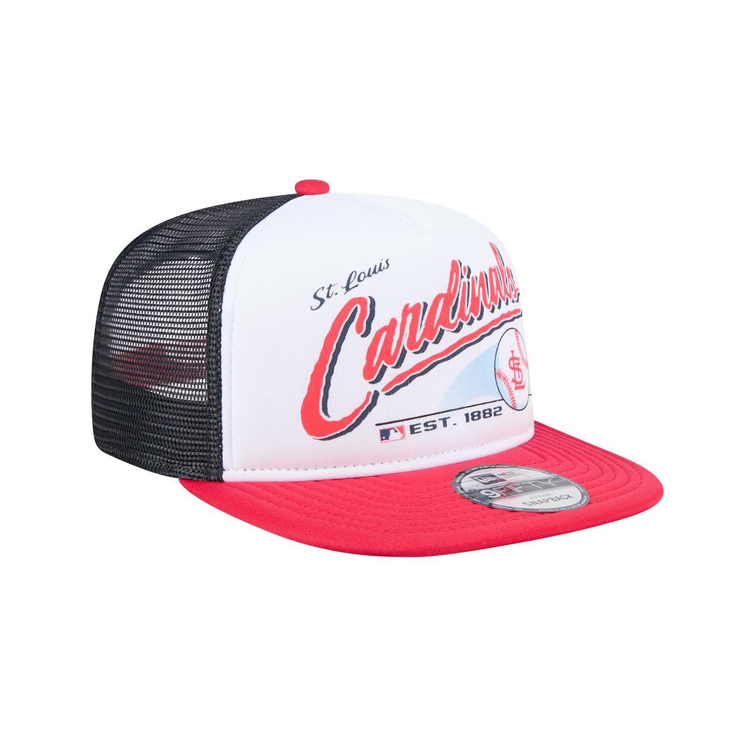 Men's White/Red St. Louis Cardinals Retro Script 9FIFTY Snapback Hat