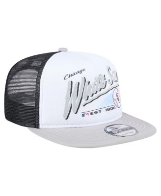 Men's White/Gray Chicago White Sox Retro Script Trucker 9FIFTY Snapback Hat