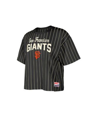 Женская черная футболка в тонкую полоску Multiplier из коллекции San Francisco Giants Cooperstown от New Era