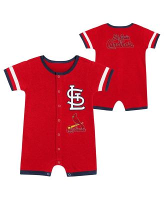 Outerstuff - Baby Boys and Girls 2-Piece Red St. Louis Cardinals Double Hit Coverall Set